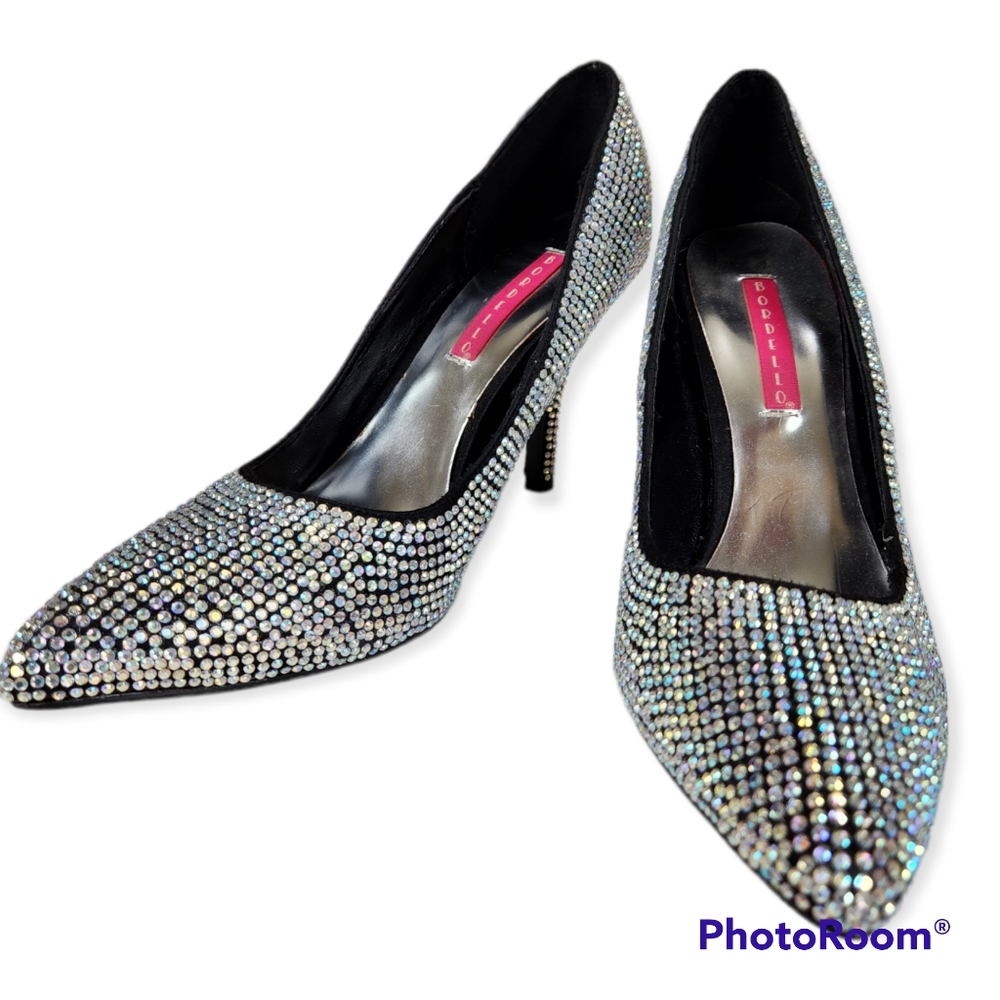 BORDELLO Marilyn Rhinestone pumps size 7 - Picture 6 of 13